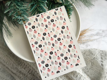 1 Sheet, Approx 13x90cm, Christmas Print Water Decal Image Transfer for Polymer Clay / Ceramics